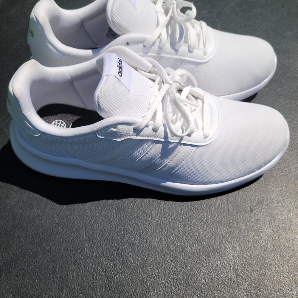 Adidas, Women's Lite Racer 3.0 White Running Shoes , Size 10